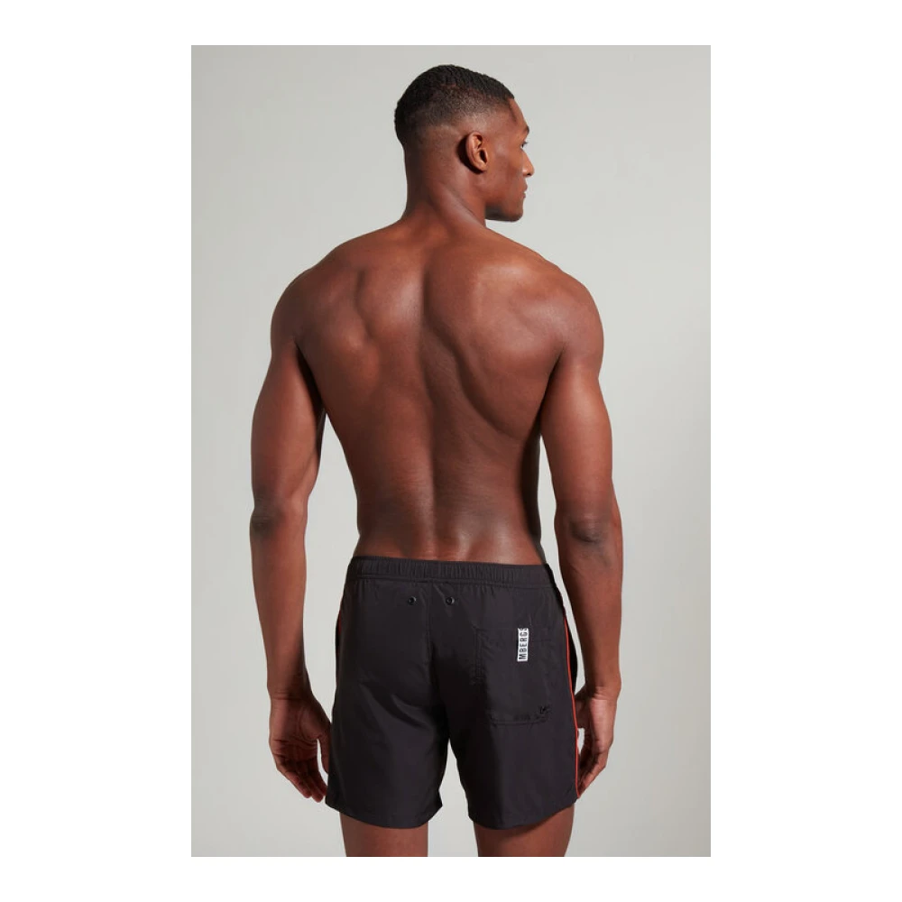 Bikkembergs Logo Print Zwemshorts Brown Heren