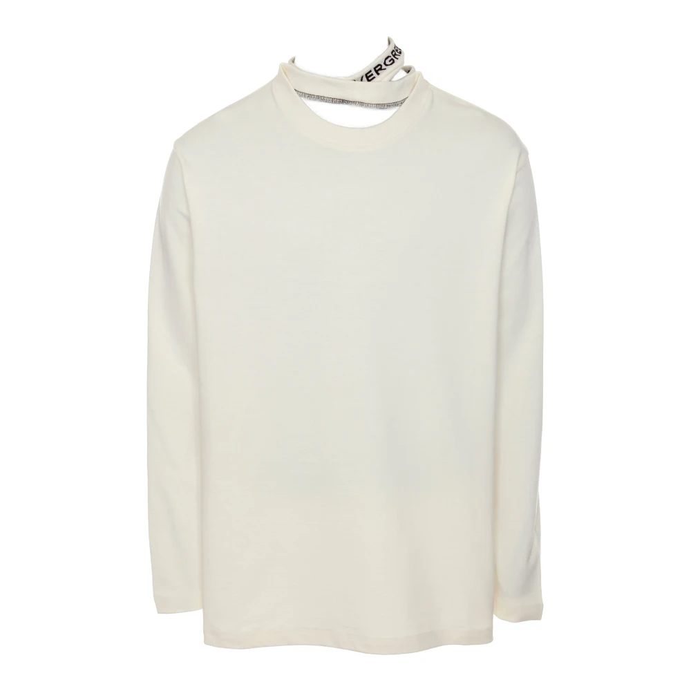 Y Project Geribbelde Kraag Longsleeve Top Beige Heren