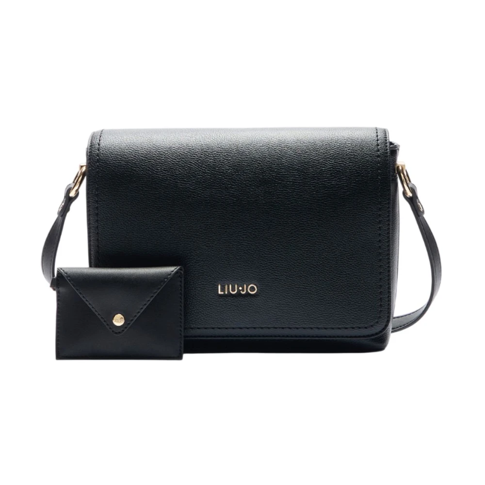 Liu Jo Chique Zwarte Handtas met Gouden Details Black Dames