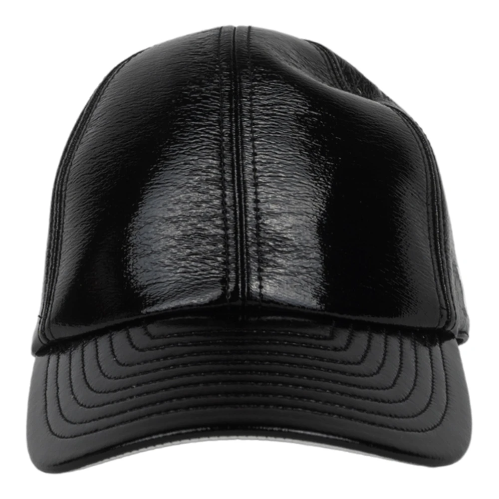 Courrèges Zwarte Vinyl Hoed Reedition Black Heren