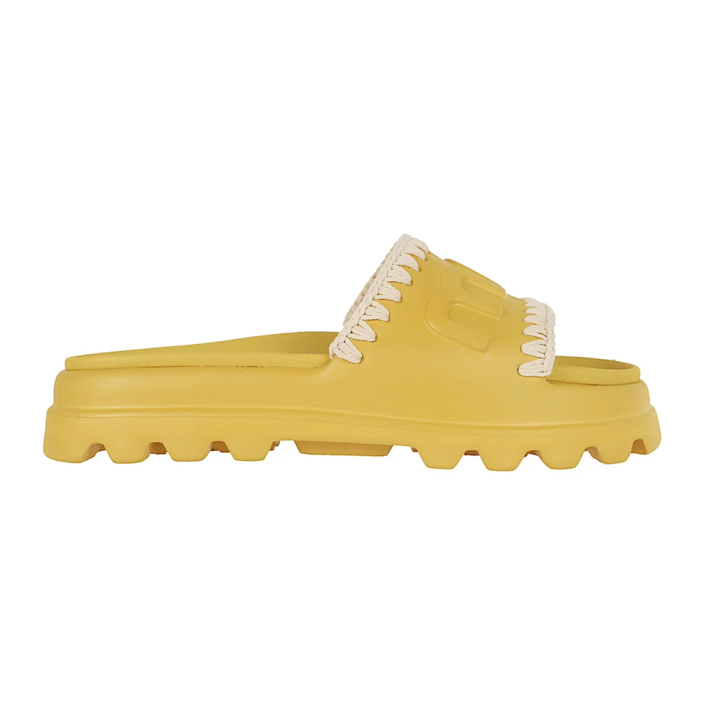 Mou Women's Yellow Sliders, 7 Uk, Eva Onepiece Slide