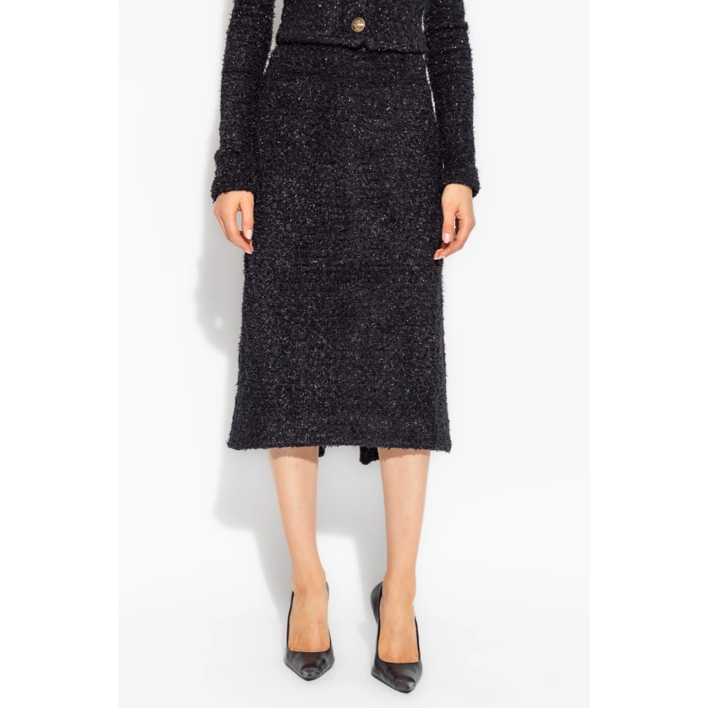 Balenciaga Tweed Rok Black Dames