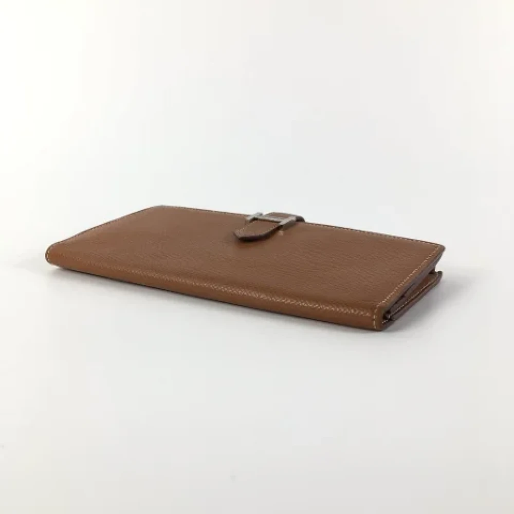 Hermès Vintage Pre-owned Leather wallets Brown Dames