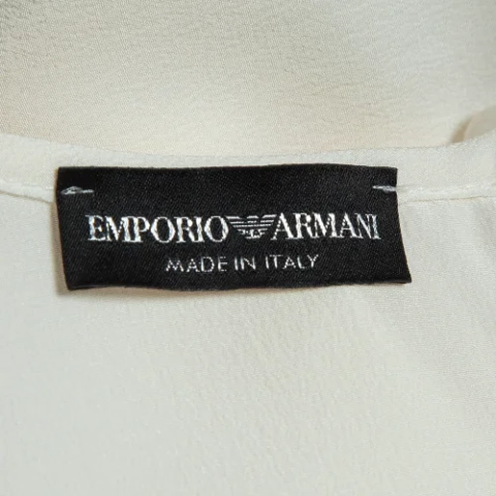 Armani Pre-owned Silk tops White Dames