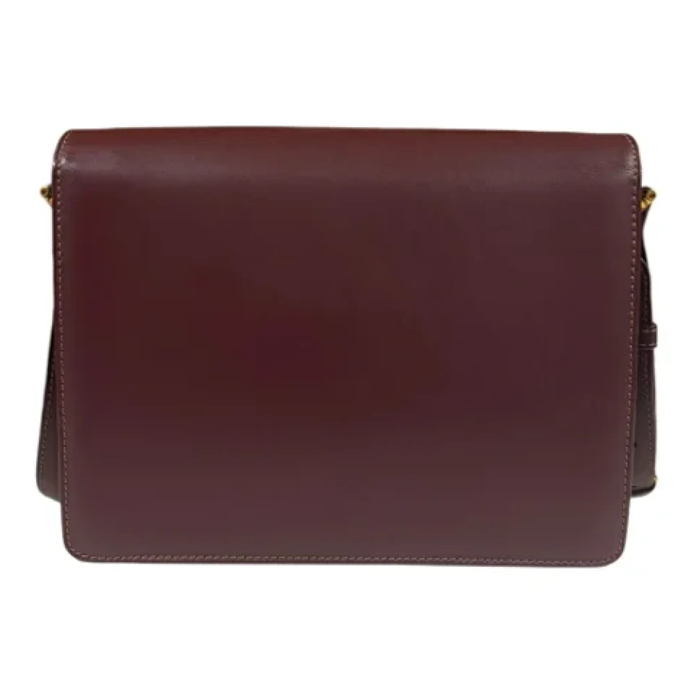Cartier Vintage Pre-owned Leather shoulder-bags Red Dames