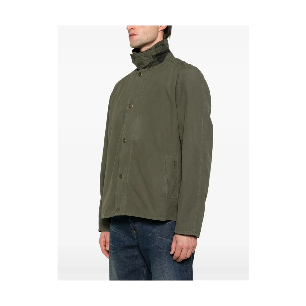 Barbour Olijfgroen Voorkant Rits Buitenkleding Green Heren