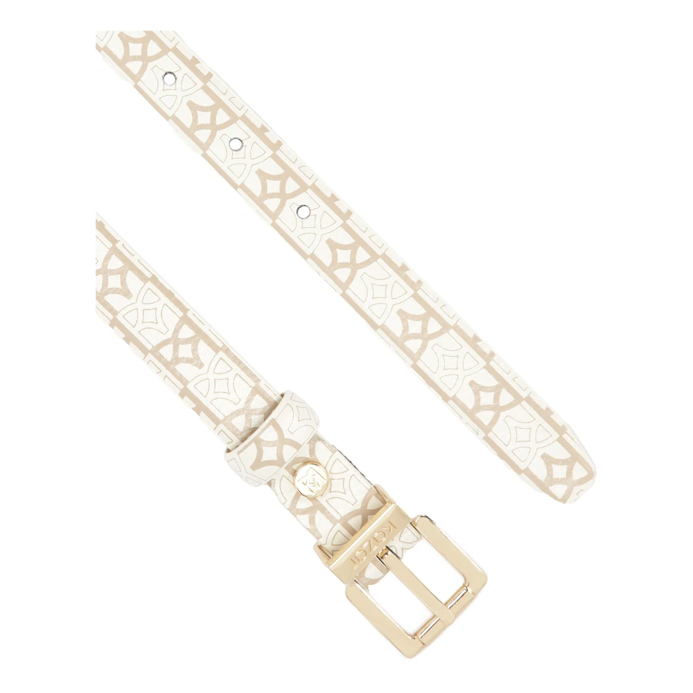 Kazar Smalle riem versierd met monogrammen White Dames