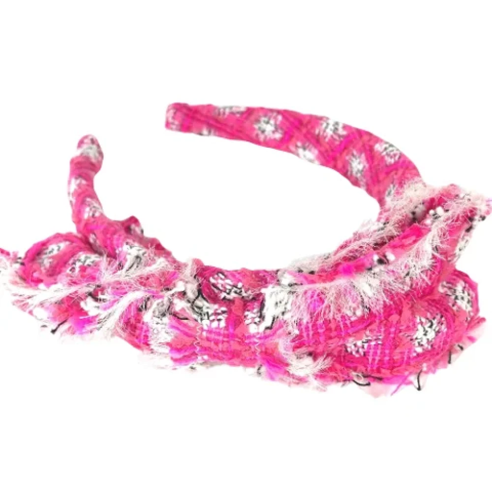 Chanel Vintage Pre-owned Fabric hair-accessories Pink Dames