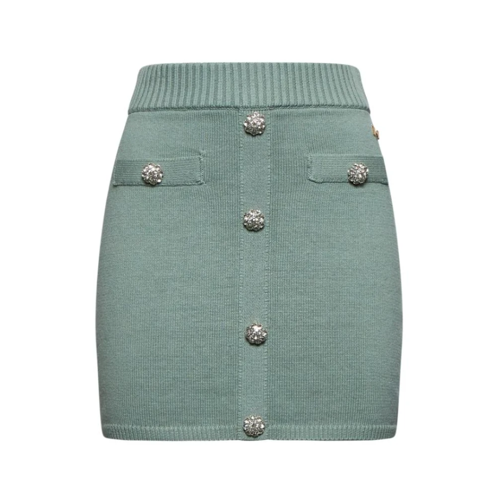 Silvian Heach Donna Verde - Gonna Con Bottoni Decorativi - Skirts - S
