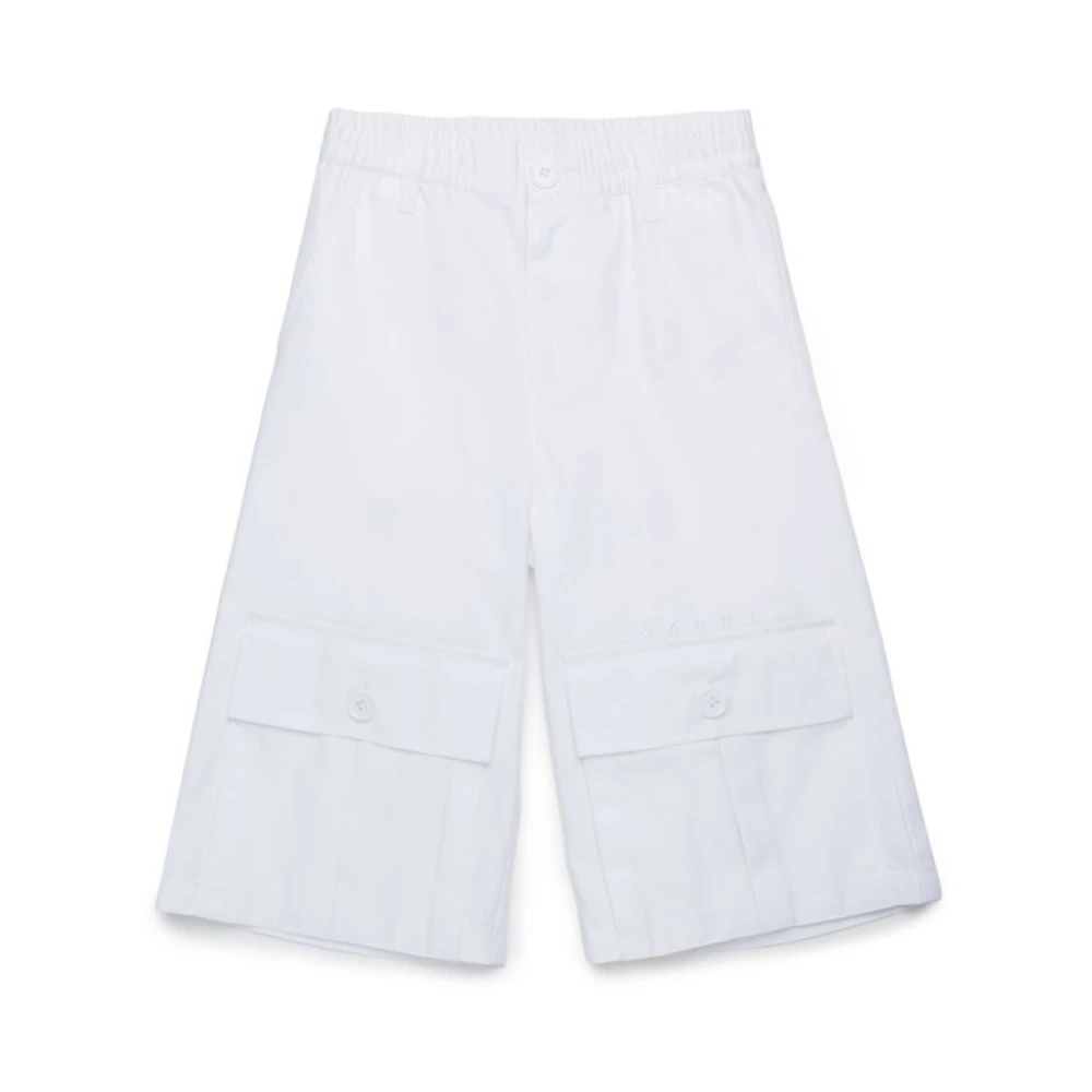 Marni Vit Bomull Flicka Bermuda Shorts White, Flicka