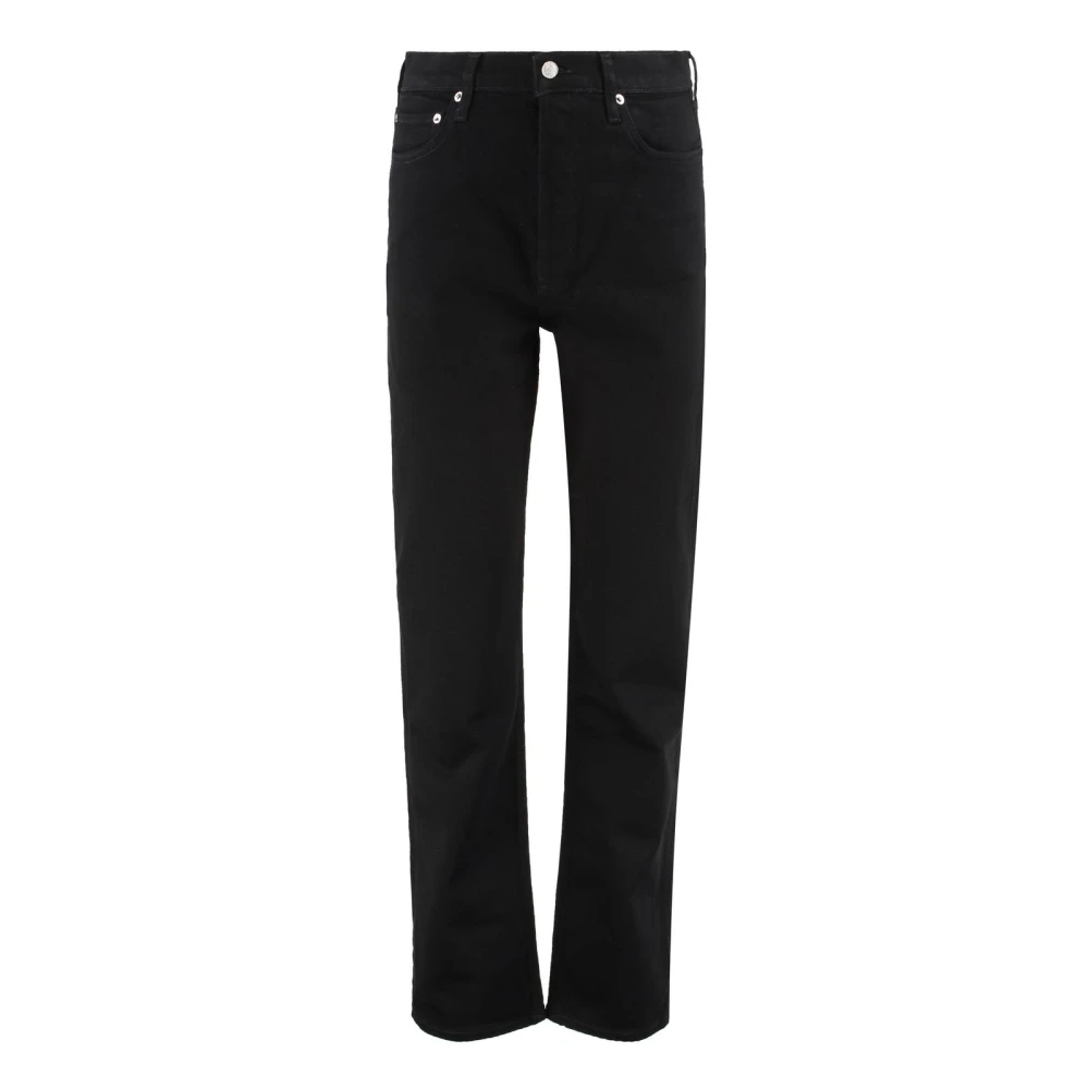 Agolde Svart Högmidjade Raka Jeans
