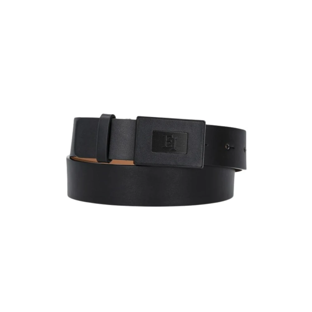 Elisabetta Franchi Black Belts, Female, 40 Cm, Belt With Logo Plate