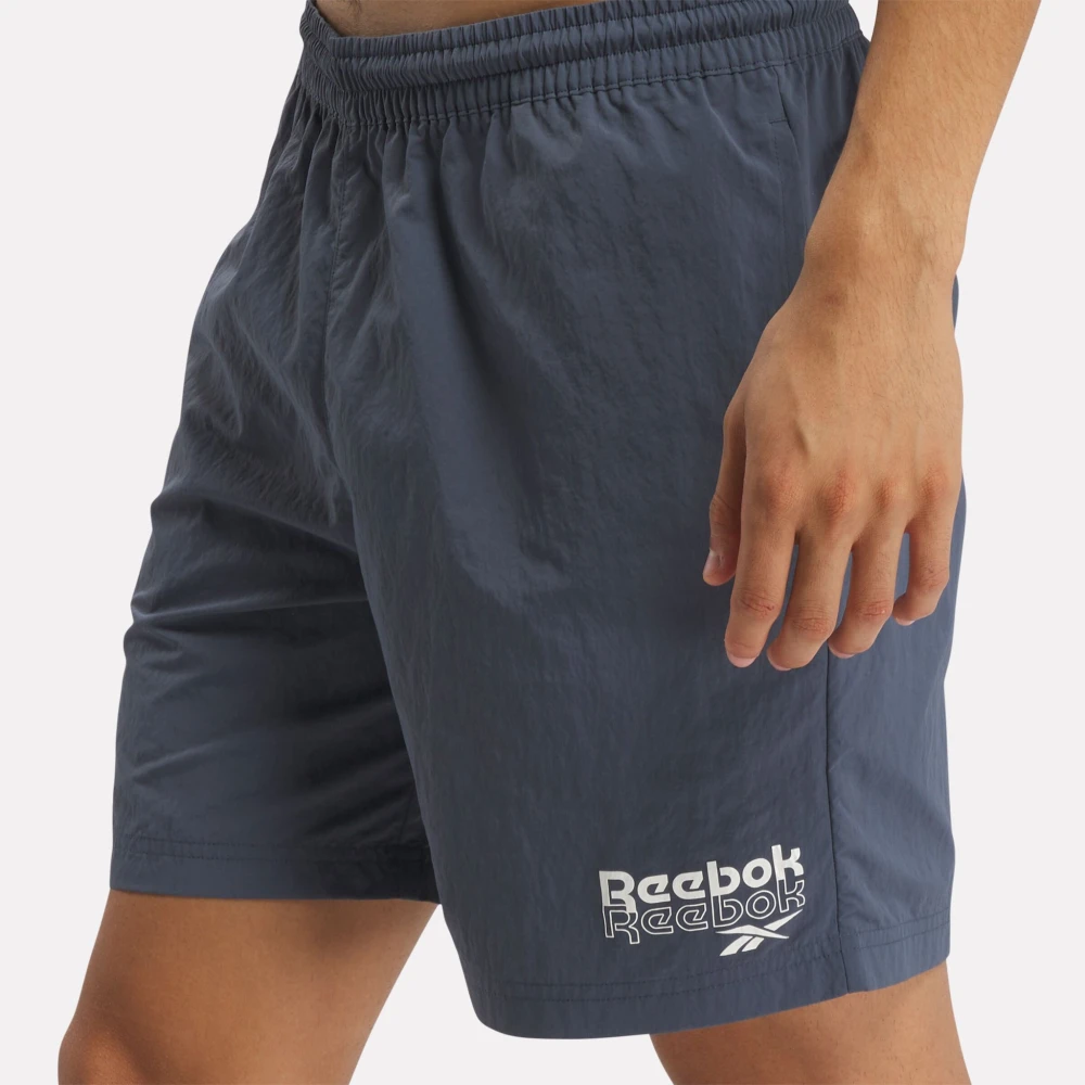 Reebok Shorts met Geribbelde Taille Blue Heren