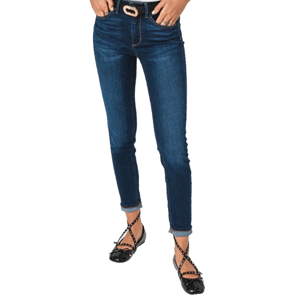 Liu Jo Donkerblauwe Skinny Jeans Divine Blue Dames