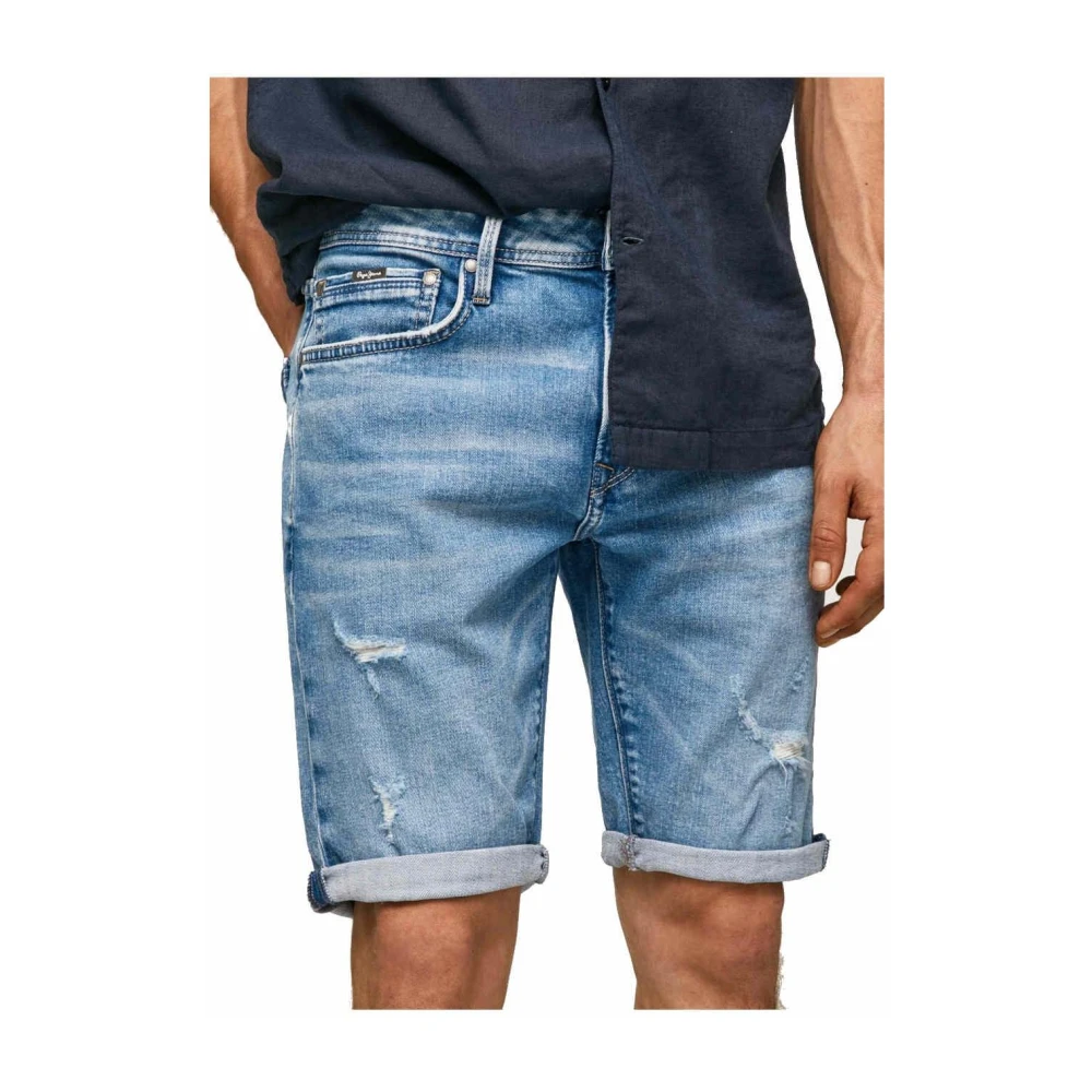 Pepe Jeans Men's Blue Denim Shorts