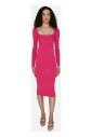 robe-midi-fuchsia-a-encolure-carree