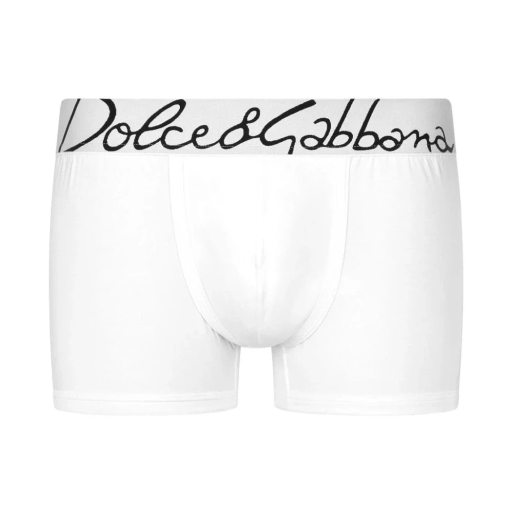 Dolce & Gabbana Oversize Logo Tailleband Boxershorts White Heren
