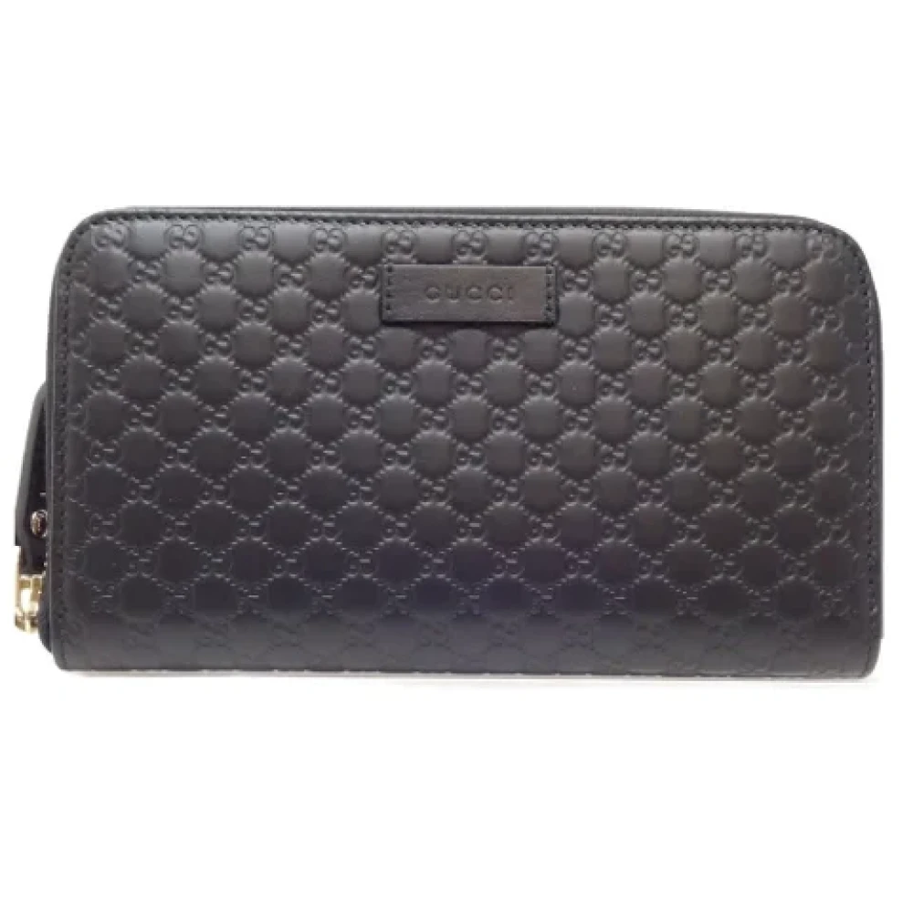 Gucci Vintage Pre-owned Leather wallets Black Dames