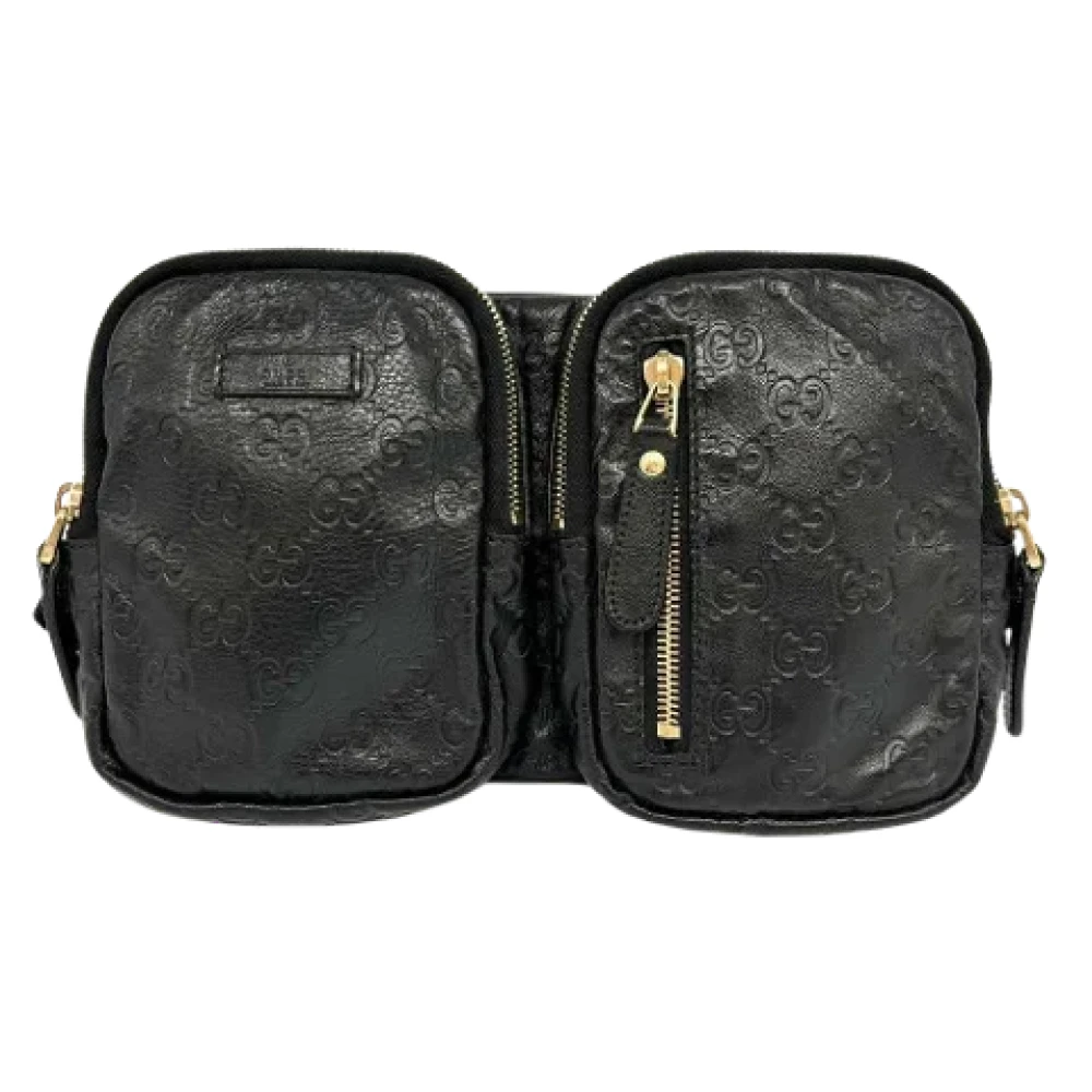 Gucci Vintage Pre-owned Leather gucci-bags Black Dames