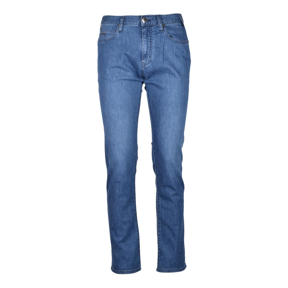 Emporio Armani Stijlvolle Jeans met Katoen en Elastaan Blue Heren