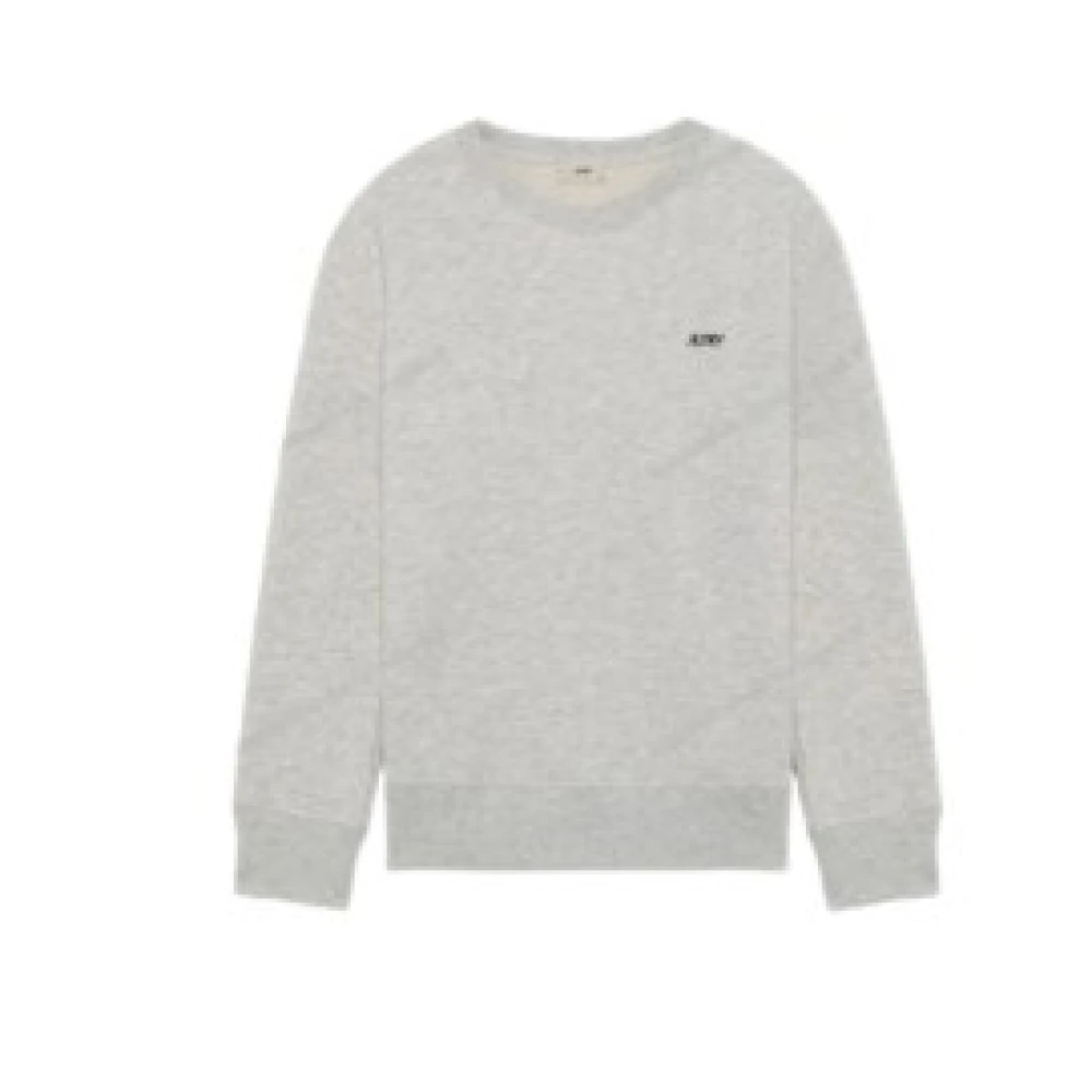 Autry Gray Embroidered Logo Crewneck Sweatshirt - Female - Sweatshirts - L - Sweatshirts & Hoodies