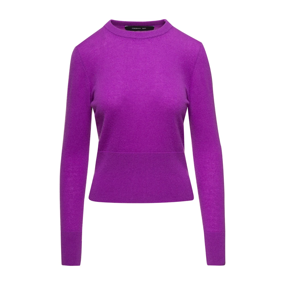 Federica Tosi Ronde Hals Sweaters Purple Dames