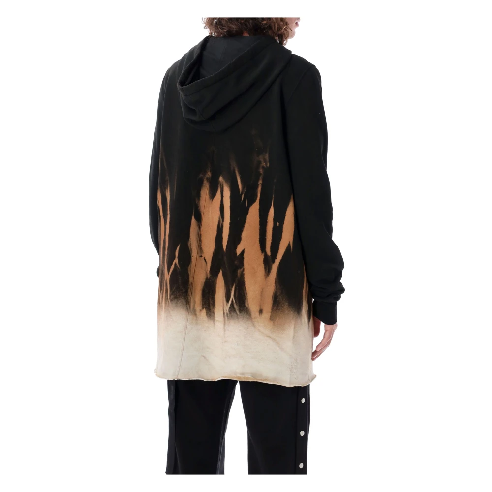 Rick Owens Black Flames Knitwear Pullover Hoodie Black Heren