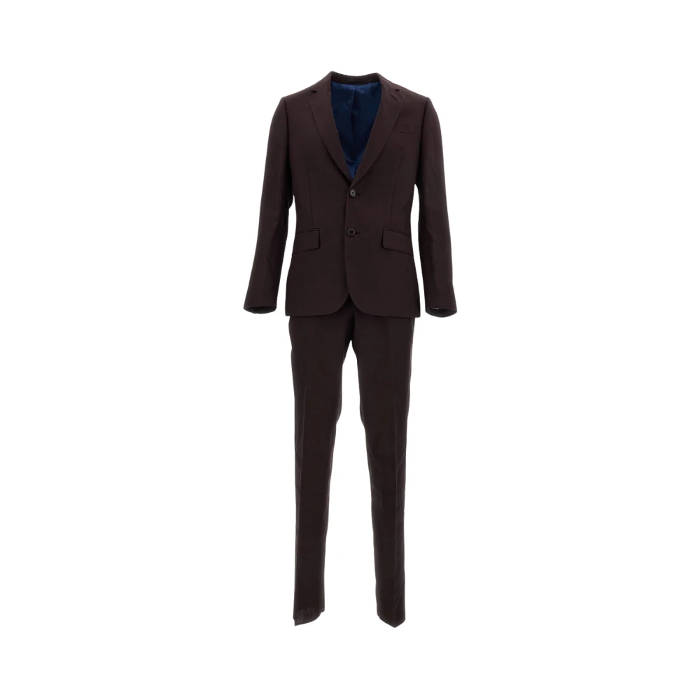 Paul Smith Men's Purple Tailored Fit 2-Button Suit - Single Breasted Suits - S - Suits