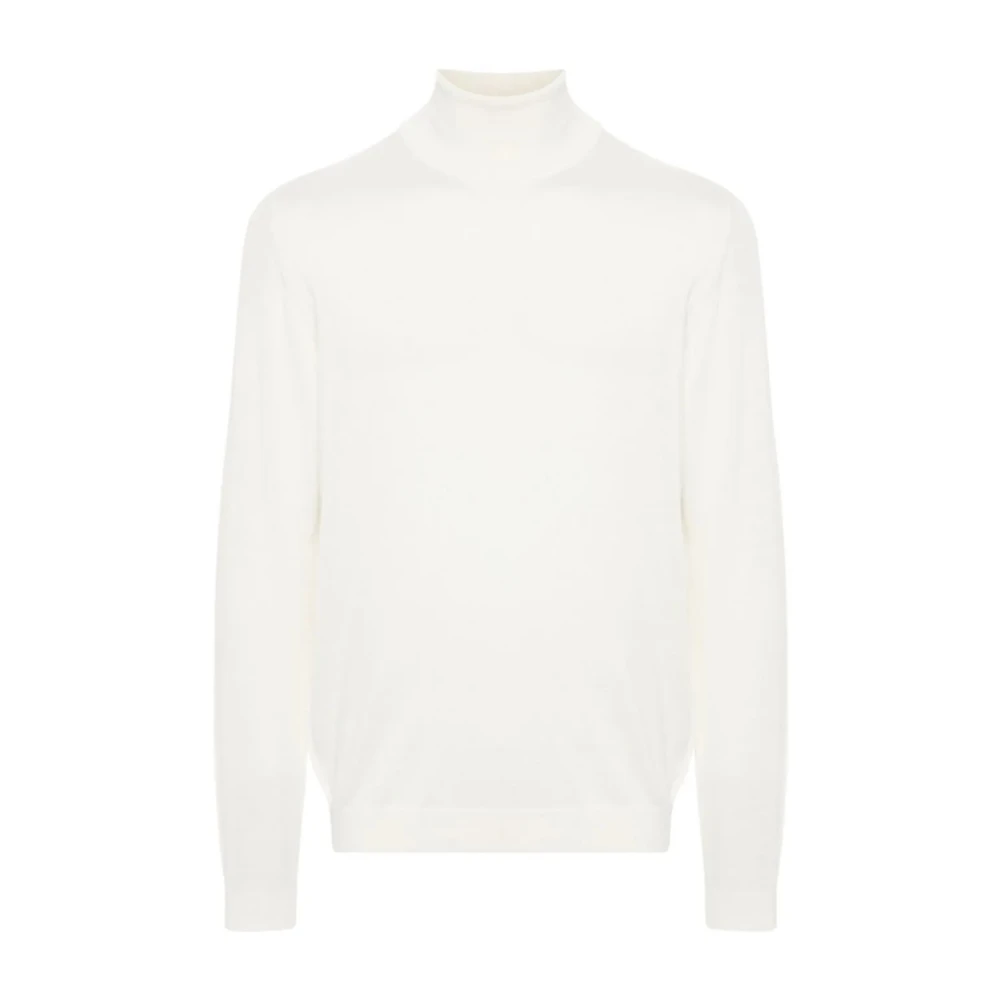 Roberto Collina Luxe Turtleneck Sweater Ecru White Heren