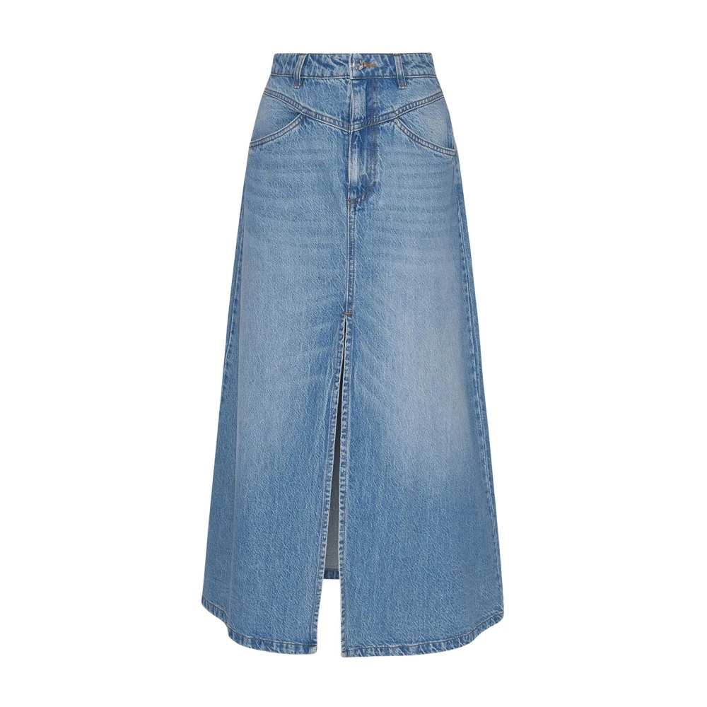 Silvian Heach Donna Blu - Gonna Lunga Con Apertura Frontale - Skirts - W28