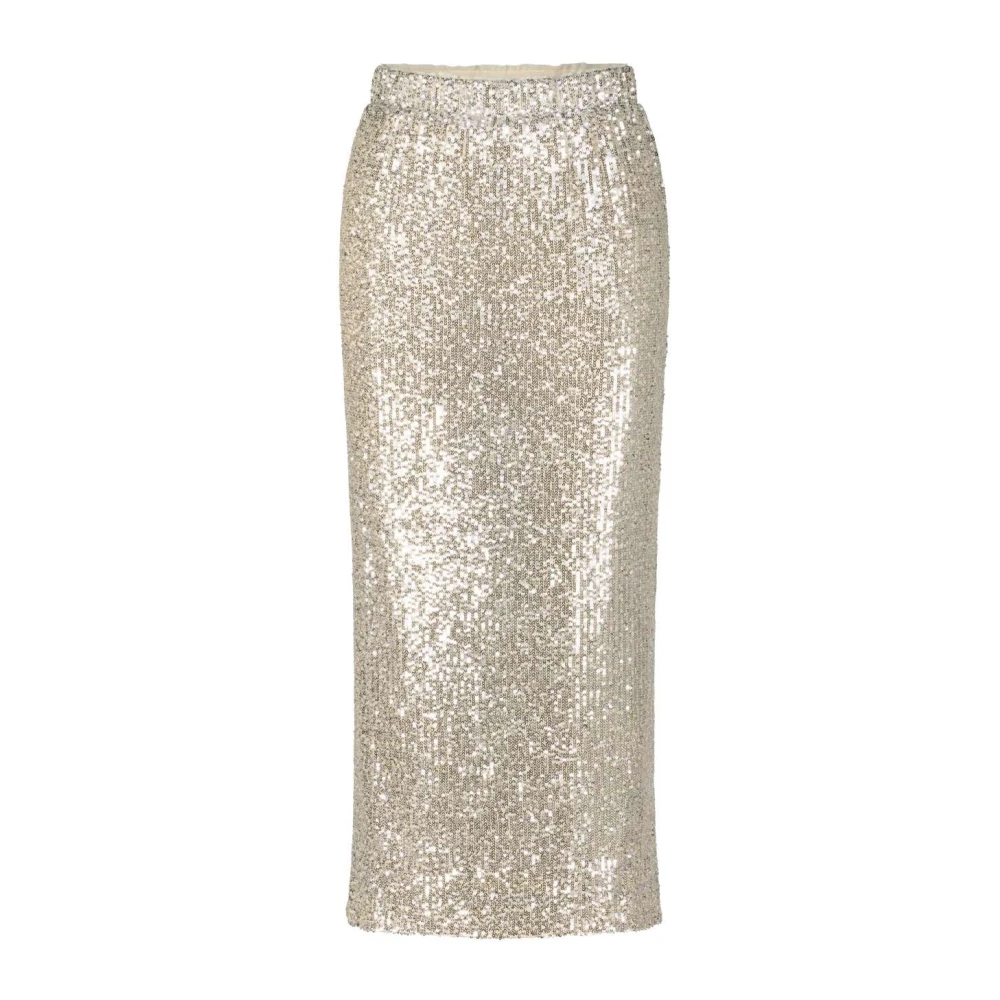 Max Mara Sprankelende Tule Midi Rok Gray Dames