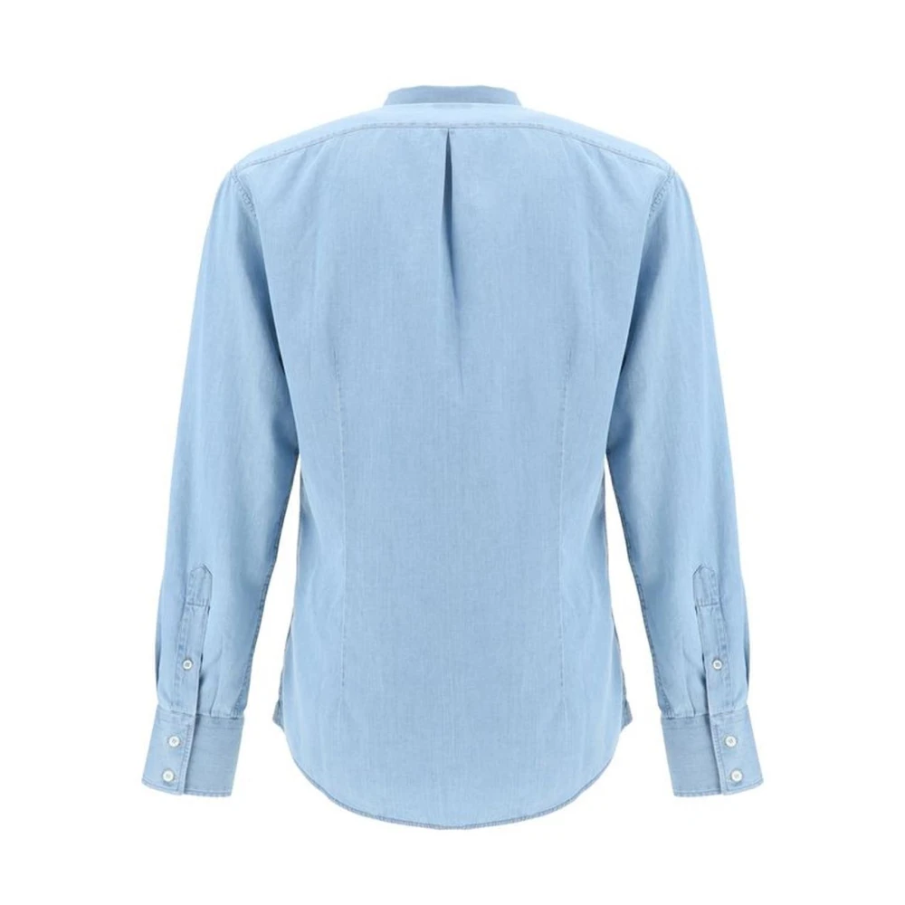 BRUNELLO CUCINELLI Denim Overhemd met Verstelbare Manchetten Blue Heren