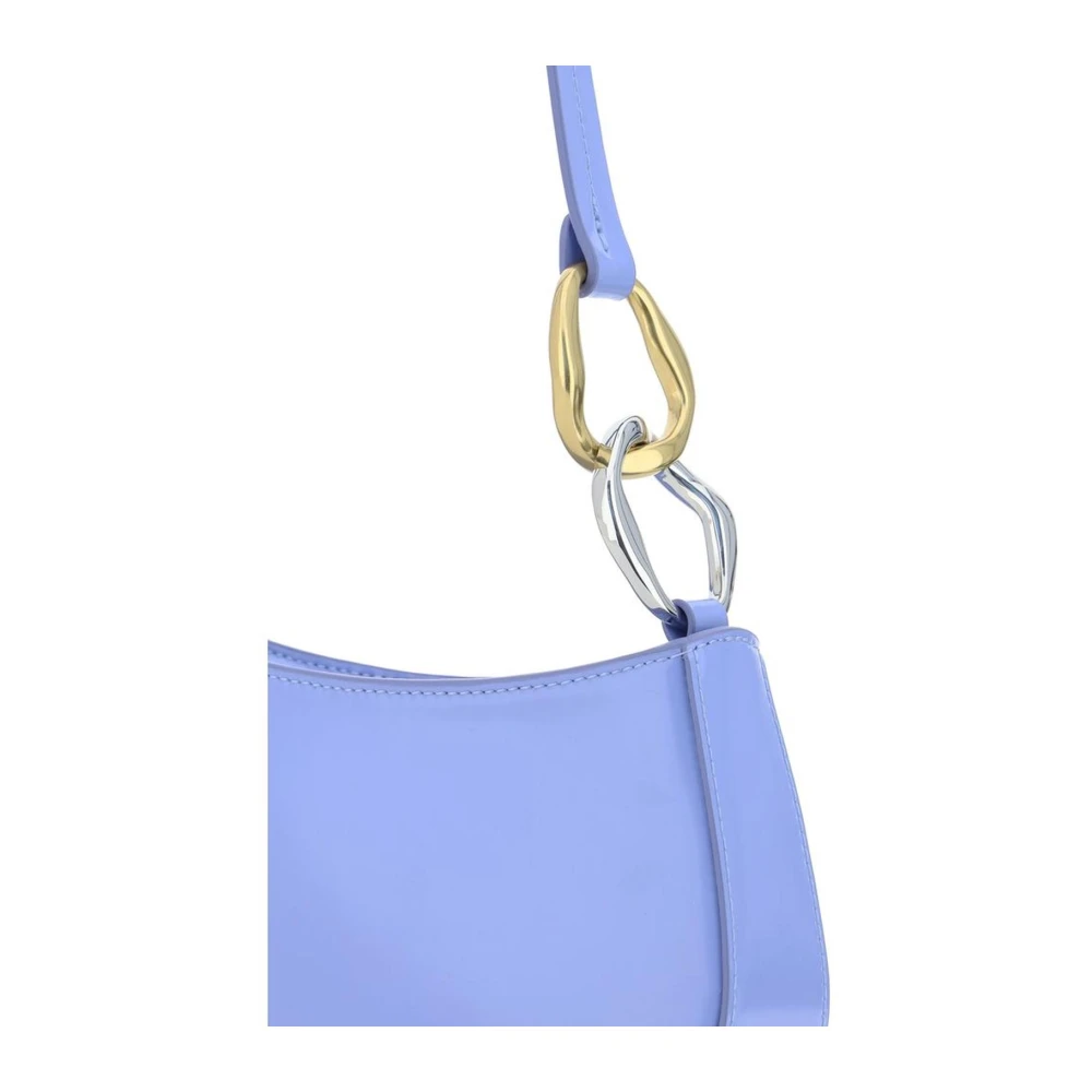 Staud Leren Schoudertas met Metalen Ring Blue Dames