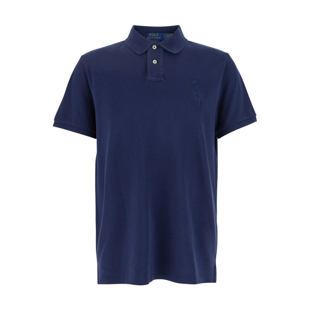 Polo Ralph Lauren Blauw Poloshirt met Grote Pony Blue Heren