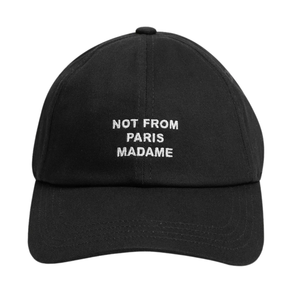 Drole de Monsieur Stijlvolle Slogan Pet Zwart Black Heren