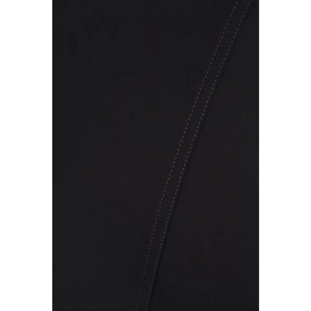 Bottega Veneta Zwarte rok van dubbel canvas katoen met asymmetrische zoom Black Dames