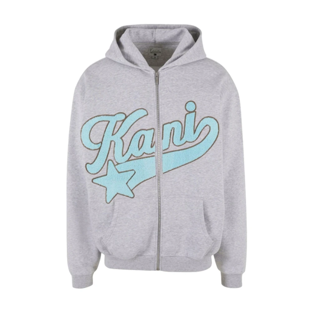 Karl Kani Ster Logo Katoenen Sweatshirt Herfst Winter 2024 Gray Heren