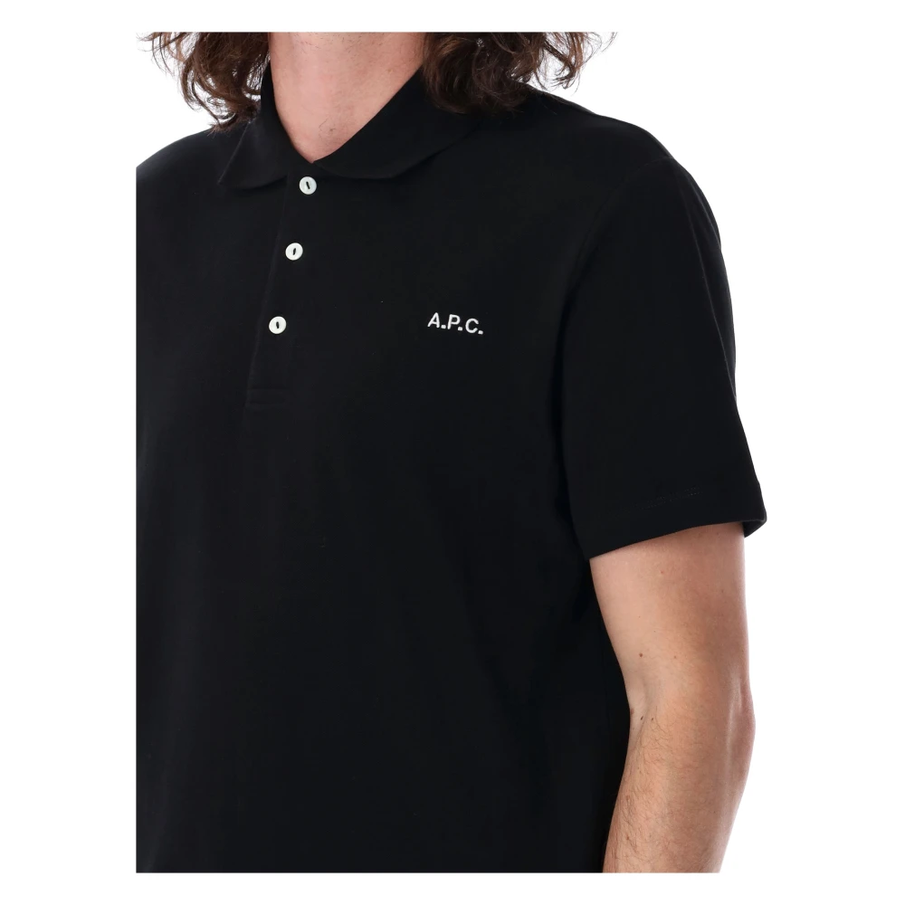 A.p.c. Klassiek Poloshirt in Diverse Kleuren Black Heren