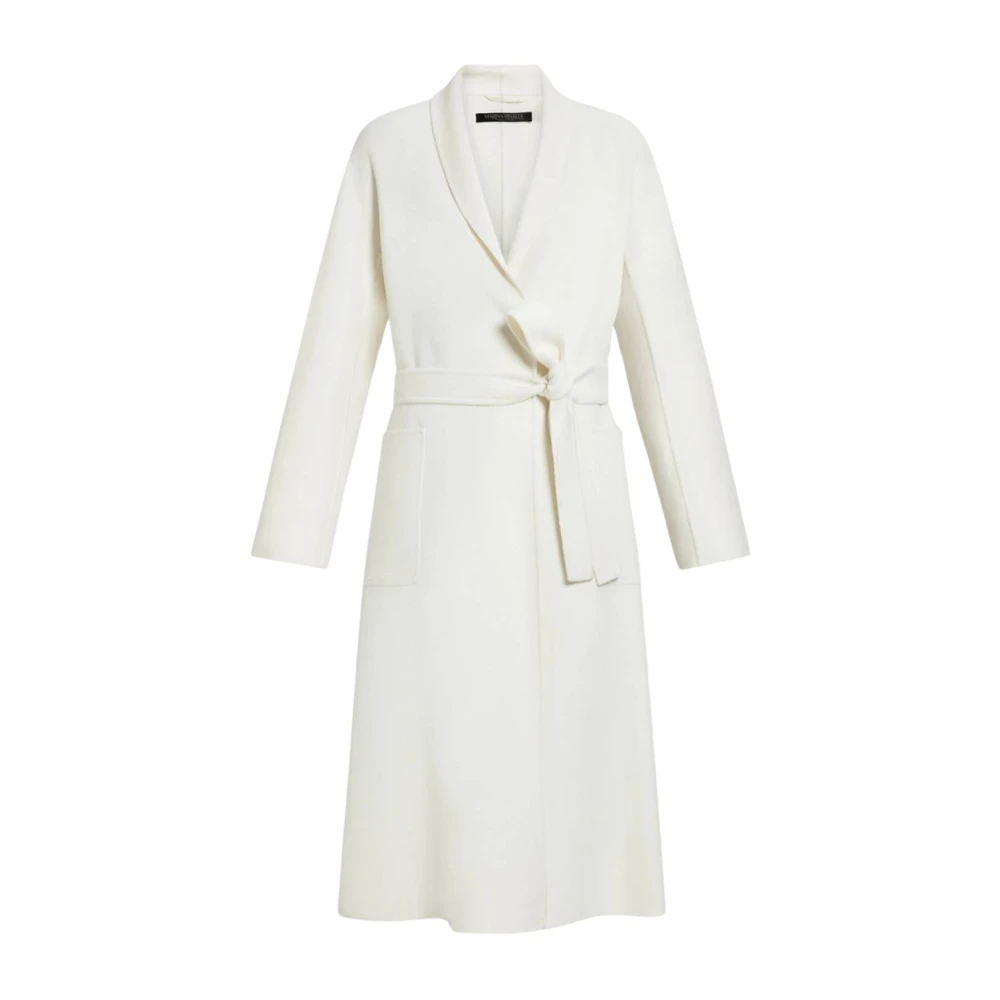 Marina Rinaldi Tijdloze Bondeno Wollen Jas White Dames