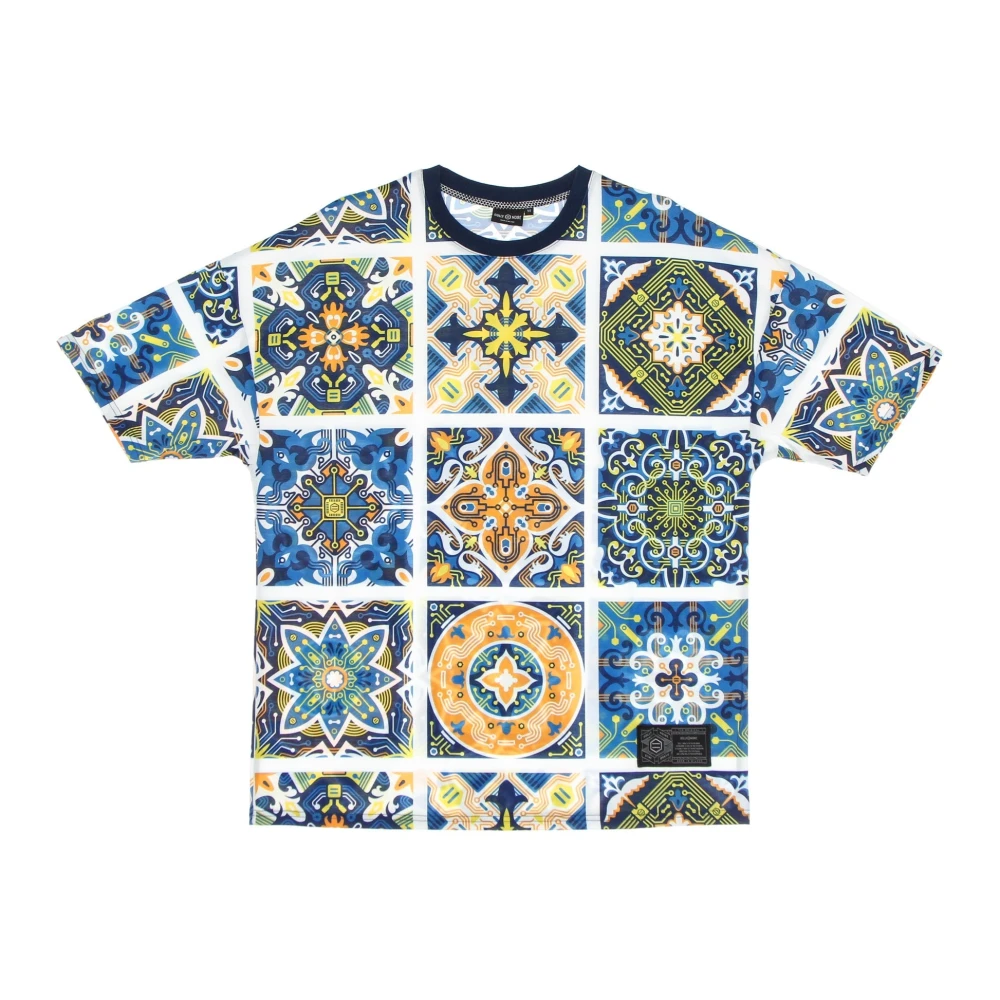 Dolly Noire T-shirt met Maioliche Patroon Multicolor Heren