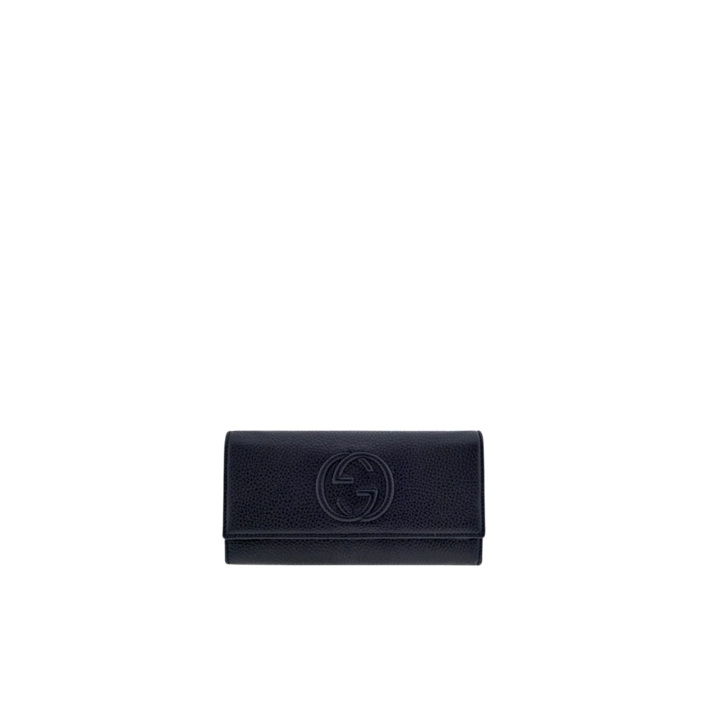 Gucci Soho leren portemonnee Black Dames