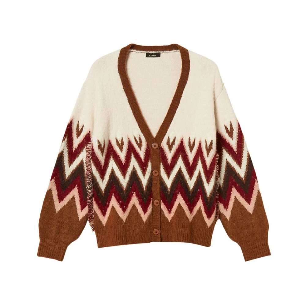 Twinset Donna Marrone - Cardigan Actitude - Knitwear - Xs