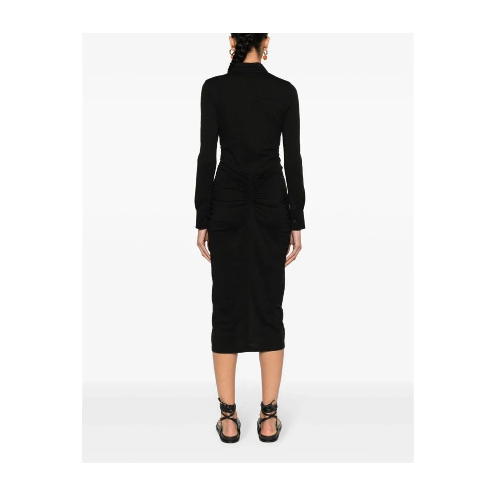 Isabel Marant Étoile Zwarte Ivalia Jurk Black Dames
