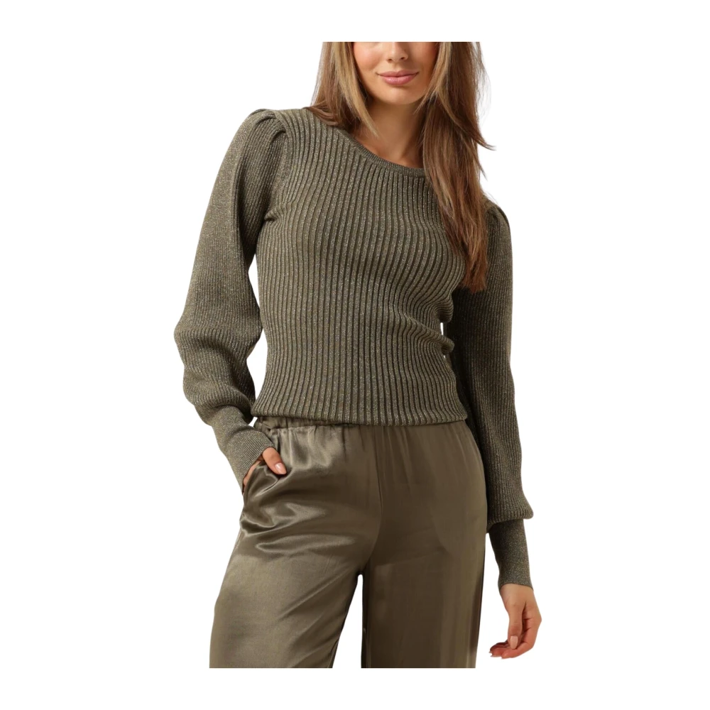 Nukus Groene Glitter Pullover voor Vrouwen Green Dames