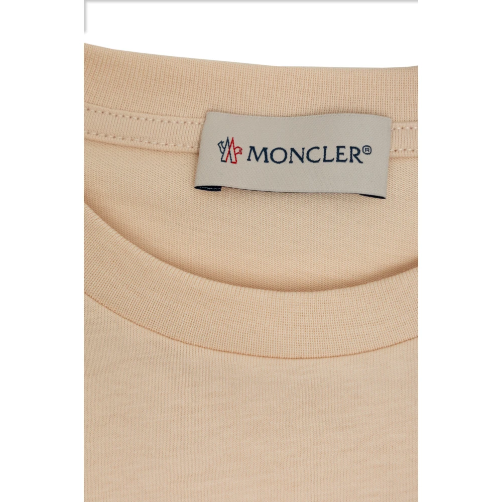 Moncler T-shirt met logo Pink Unisex