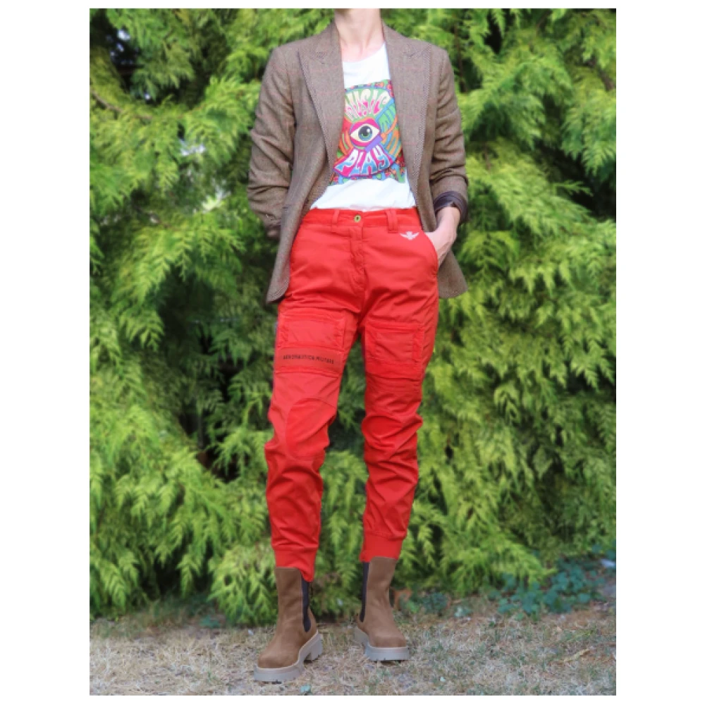 aeronautica militare Anti-G Broek Oranje Katoen Red Dames