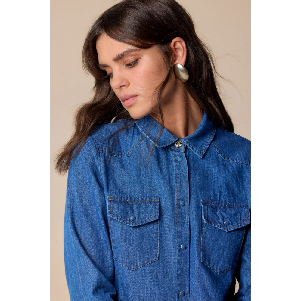 Kocca Stijlvolle Denim Jassen voor jou Blue Dames
