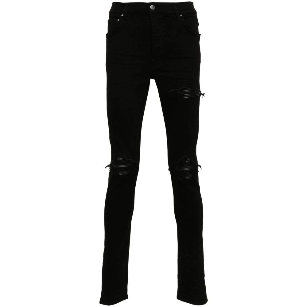 Amiri Svart Distressed Skinny Jeans Black, Herr