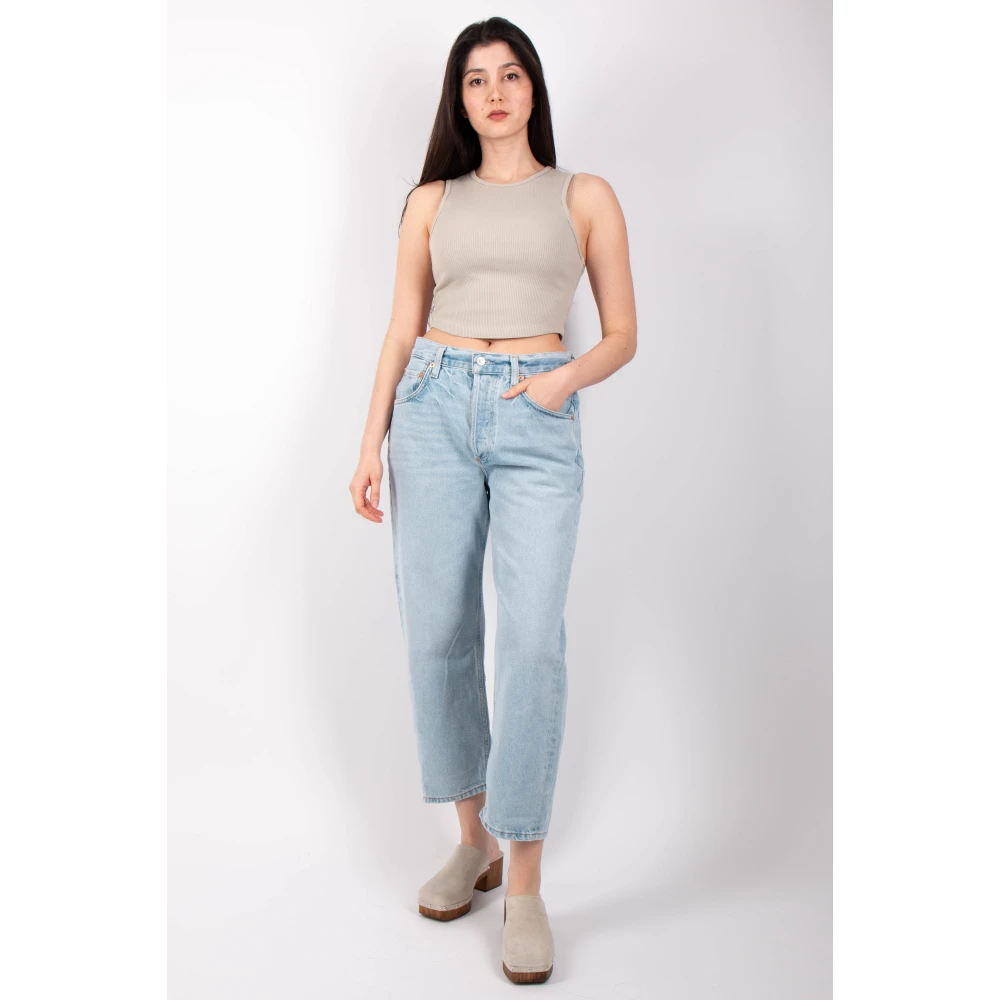 Citizens of Humanity Dahlia Bow Leg Baby Roll Jeans Blue Dames