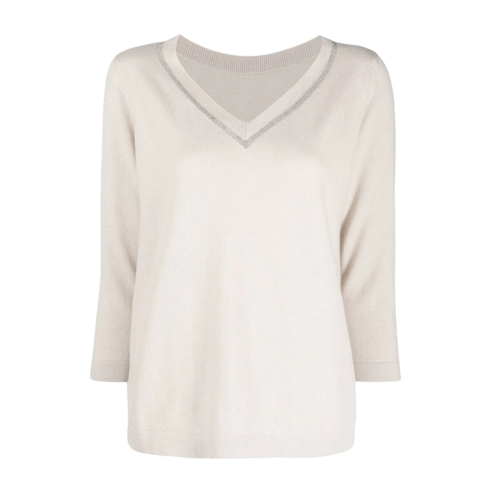 Knitwear > V-neck Knitwear - - Fabiana Filippi - Modalova